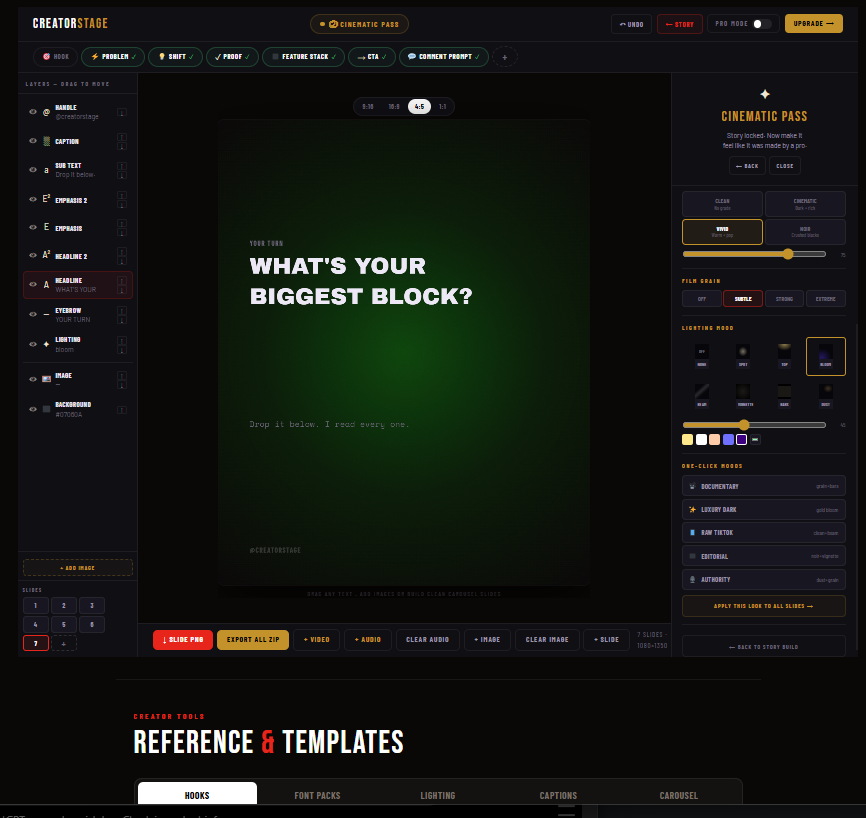 Carousel Builder dark theme