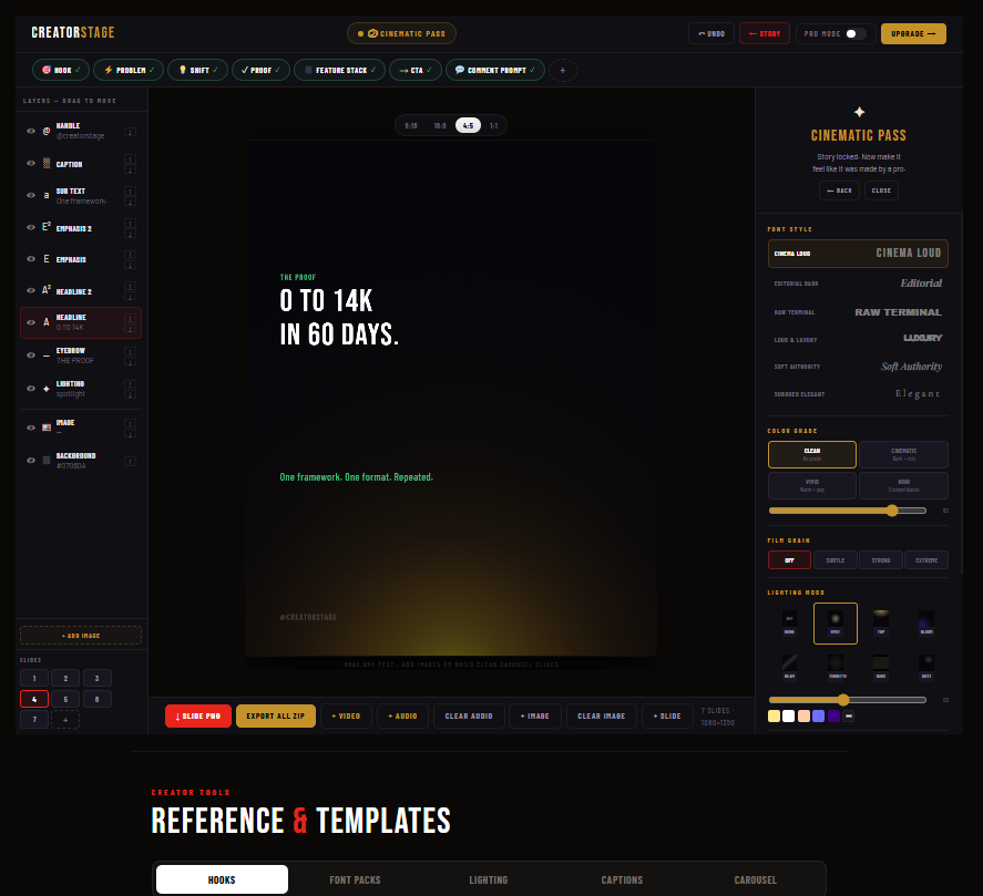 Carousel Builder light theme preview