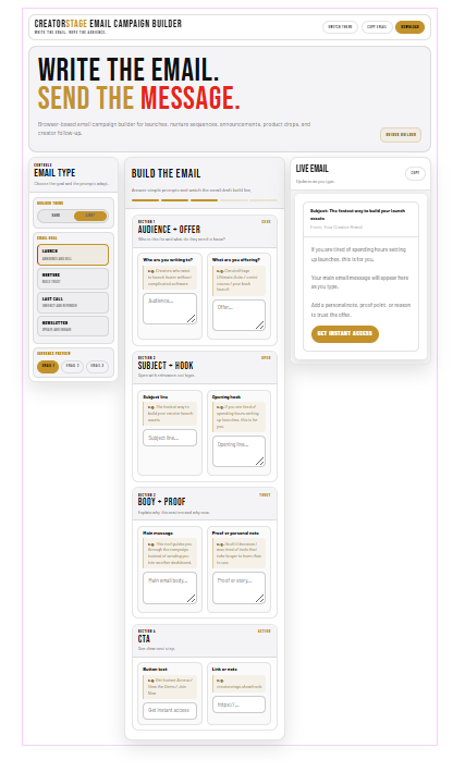 Campaign Builder light theme preview